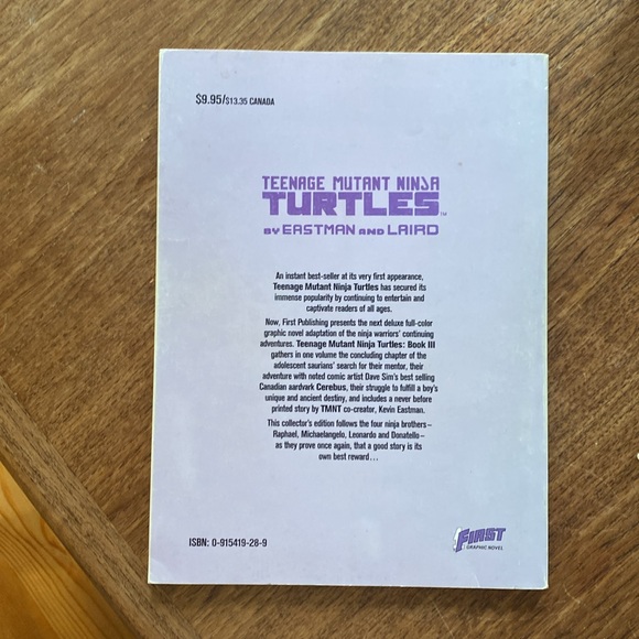 Teenage Mutant Ninja Turtles graphic novel book 3 vintage - Picture 2 of 4